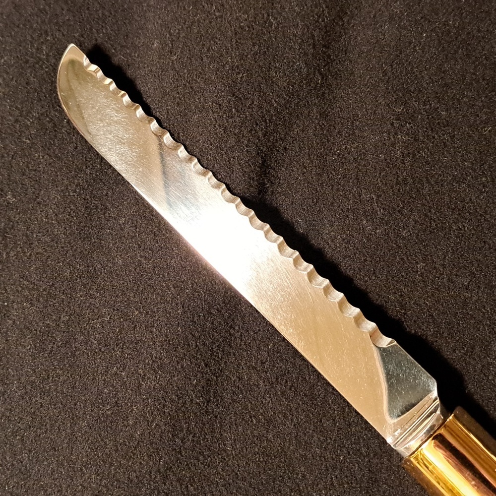 Gucci vintage brass and stainless carving knife - Picture 7 of 14